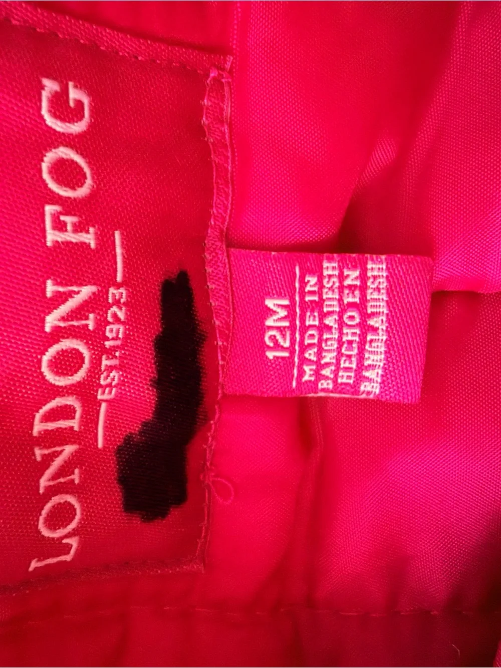 London Fog Bright Pink Kids Snow Bib Overalls